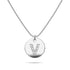 Initials Fabulous Alphabet Letter Necklace White Gold Layered Steel Jewellery